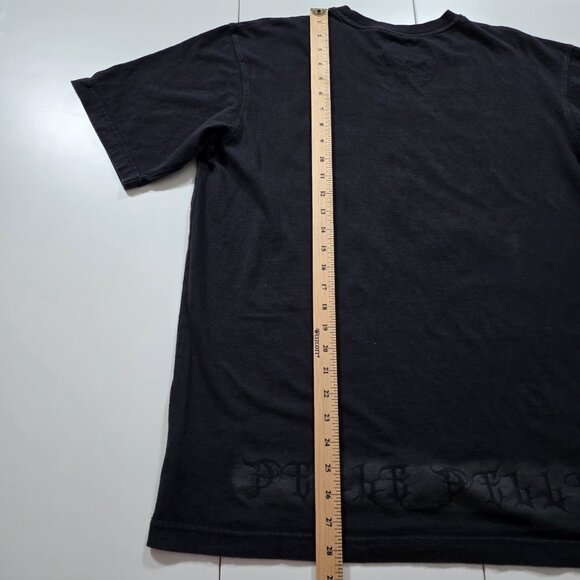 Vtg Pelle Pelle T Shirt Mens XL Black SS Skull Graphic Print Cotton Grunge Y2K - Picture 6 of 12